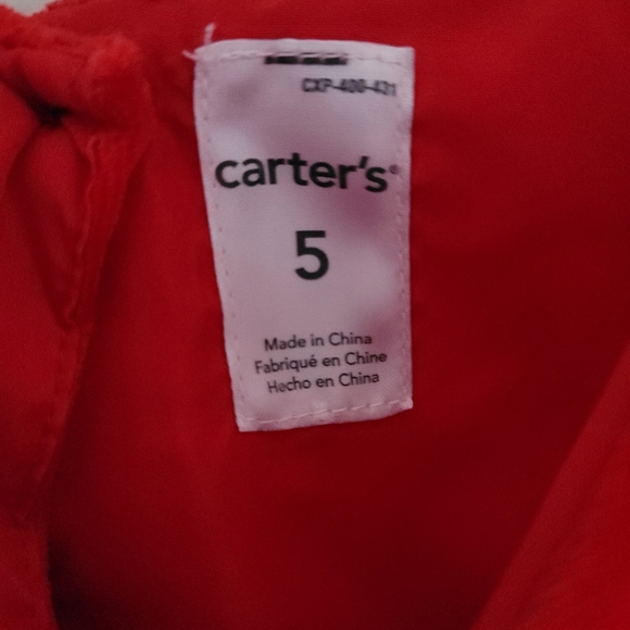 Carter's Red Velvet dress Princess A-line sleeveless 5T - Picture 9 of 12
